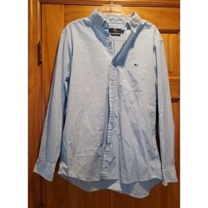 Vineyard Vines Long Sleeve Button down Mens Size LARGE Dress Shirt With Pocket